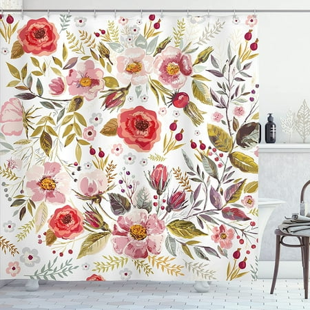 SARZI Floral Theme Hand Drawn Romantic Flowers and Leaves Illustration with Hooks 69 W x 70 L Pink Cream
SARZI Floral Theme Hand Drawn Romantic Flowers and Leaves Illustration with Hooks 69 W x 70 L Pink Cream