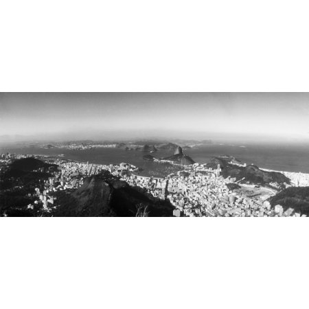 House on the coast from Corcovado Rio de Janeiro Brazil Poster Print