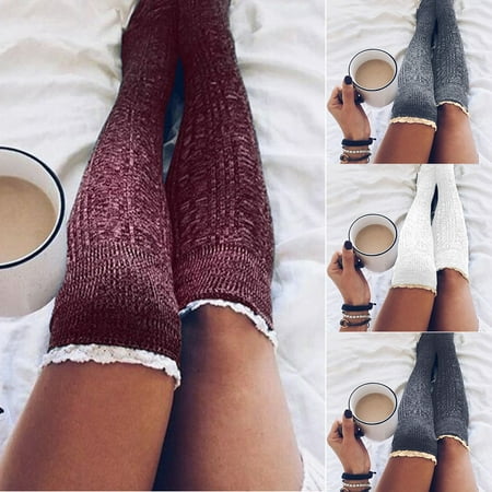SPRING PARK Fashion Women Adult Autumn Winter Over Knee Socks Lace Trim Outdoor Long Knitted Stockings Leg Warmers
SPRING PARK Fashion Women Adult Autumn Winter Over Knee Socks Lace Trim Outdoor Long Knitted Stockings Leg Warmers