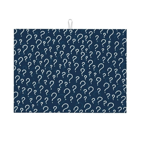 Cauagu Dish Drying Mat 24*18 inch Absorbent Dish Drainer Kitchen Counter Dish Drying Pad for Countertops Sinks Draining Racks( Question Marks)
Cauagu Dish Drying Mat 24*18 inch Absorbent Dish Drainer Kitchen Counter Dish Drying Pad for Countertops Sinks Draining Racks( Question Marks)