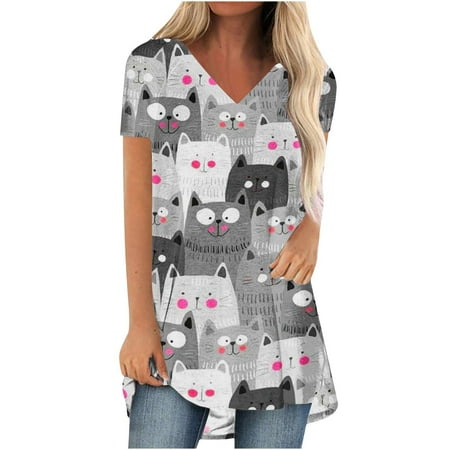 Oversized T Shirts for Women V Neck Short Sleeve Fashion Printed Tunic Tee Tops Summer Dressy Casual Loose Blouses
Oversized T Shirts for Women V Neck Short Sleeve Fashion Printed Tunic Tee Tops Summer Dressy Casual Loose Blouses