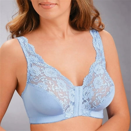 KUNPENG French Lace Front Button Bra Plus Size Unpadded Front Closure Sky Blue 2X-Large
KUNPENG French Lace Front Button Bra Plus Size Unpadded Front Closure Sky Blue 2X-Large