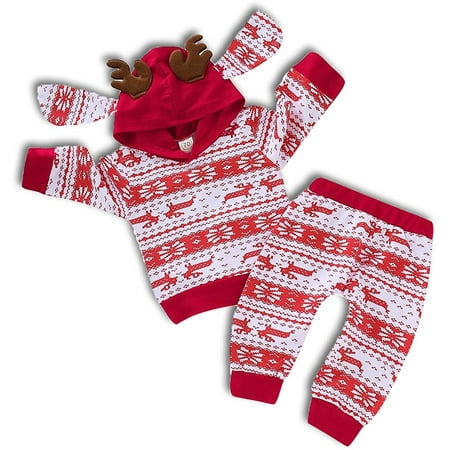 Zukuco Baby Girls Boys Christmas Clothes Cute Elk Ear Long Sleeve Hoodie + Snowflake Pants Winter Fall Outfits
Zukuco Baby Girls Boys Christmas Clothes Cute Elk Ear Long Sleeve Hoodie + Snowflake Pants Winter Fall Outfits