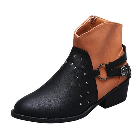 fvwitlyh Ankle Boots for Women Taupe Booties Women Boots Fashion Women Color Matching Autumn Square Heels Zipper Womens Boots with Heel Extra Wide Calf
fvwitlyh Ankle Boots for Women Taupe Booties Women Boots Fashion Women Color Matching Autumn Square Heels Zipper Womens Boots with Heel Extra Wide Calf