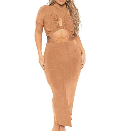 Women s Hollow Dresses Block Color Round Neck Casual Summer Turtleneck Dress Short Sleeve Drawstring Two-piece Pleated Pluse Size Slim Suit Dress
Women s Hollow Dresses Block Color Round Neck Casual Summer Turtleneck Dress Short Sleeve Drawstring Two-piece Pleated Pluse Size Slim Suit Dress