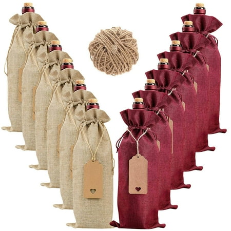 XIAOFFENN 12pc Linen Wine Bag Wine Bottle Cap Wine Bottle Gift Bag With Drawstring Label
XIAOFFENN 12pc Linen Wine Bag Wine Bottle Cap Wine Bottle Gift Bag With Drawstring Label