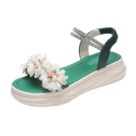 Fashion Summer Women Sandals Flower Rhinestone Thick Sole Elastic Band Casual Pu sandals for Women Green
Fashion Summer Women Sandals Flower Rhinestone Thick Sole Elastic Band Casual Pu sandals for Women Green