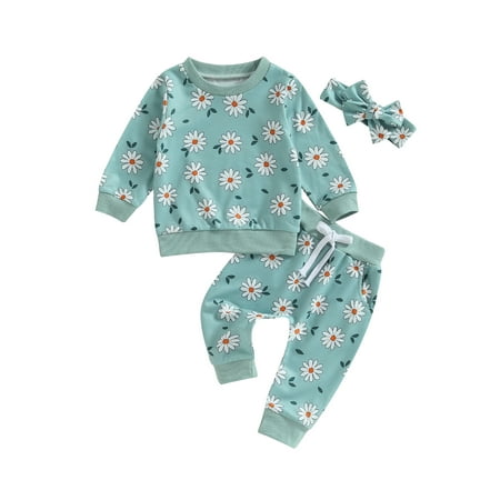 Infant Toddler Girls 3pcs Fall Clothes Sets Long Sleeve Floral Pullover Sweatshirts Pants Headband
Infant Toddler Girls 3pcs Fall Clothes Sets Long Sleeve Floral Pullover Sweatshirts Pants Headband