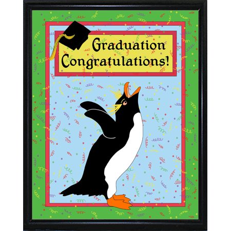 Graduation Congratulations!-WILBAS111879 Framed Print 17.5"x14" by Willow Bascom in a Flat Black Metal Frame