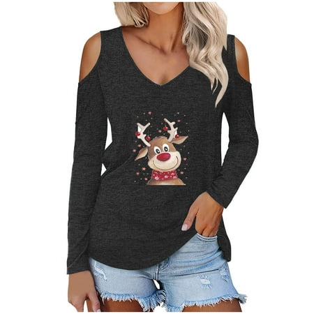 Lastesso Women V-Neck Long Sleeve Printed Off Shoulder Sleeve Loose T-Shirt Blouse Pullover Tops christmas scrub tops women
Lastesso Women V-Neck Long Sleeve Printed Off Shoulder Sleeve Loose T-Shirt Blouse Pullover Tops christmas scrub tops women