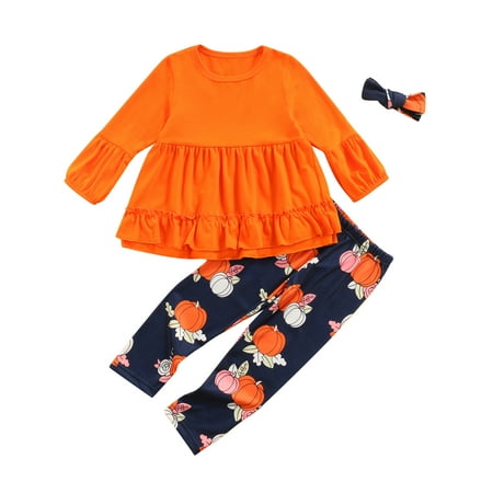 Nokpsedcb 3PCS Infant Toddler Baby Girls Long Sleeve Solid Color Ruffle Tops Pumpkin Pants Sets Orange 2-3 Years
Nokpsedcb 3PCS Infant Toddler Baby Girls Long Sleeve Solid Color Ruffle Tops Pumpkin Pants Sets Orange 2-3 Years