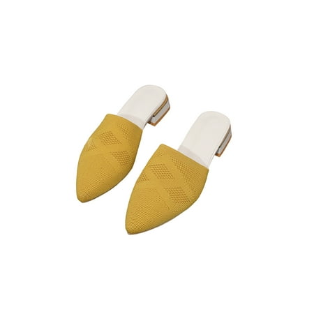 Welliumy Womens Flats Closed Pointed Toe Clogs Backless Mules Party Flat Shoes Work Comfort Slip On Slides Yellow 5
Welliumy Womens Flats Closed Pointed Toe Clogs Backless Mules Party Flat Shoes Work Comfort Slip On Slides Yellow 5