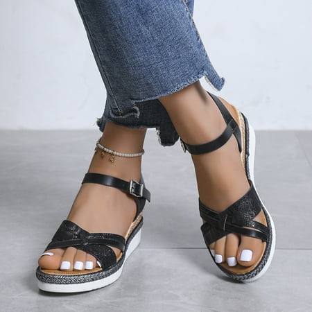 NECHOLOGY Womens Summer Sandals Size 8 Ladies Sandals Wedge Heel Platform Fashion Casual Women Slides Sandals Size 11 Black 10
NECHOLOGY Womens Summer Sandals Size 8 Ladies Sandals Wedge Heel Platform Fashion Casual Women Slides Sandals Size 11 Black 10