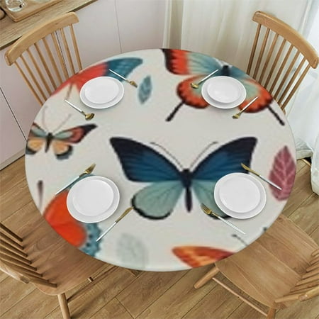 SHERONV Butterflies Round Table Cover Stain Resistant Washable 100% Polyester Tablecloth for Indoor Outdoor Kitchen Dining Parties Wedding - Great for Home Kitchen Parties Holiday Dinner 54 -58
SHERONV Butterflies Round Table Cover Stain Resistant Washable 100% Polyester Tablecloth for Indoor Outdoor Kitchen Dining Parties Wedding - Great for Home Kitchen Parties Holiday Dinner 54 -58