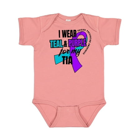 Inktastic Suicide Prevention I Wear Teal and Purple for My Tia Gift Baby Boy or Baby Girl Bodysuit
Inktastic Suicide Prevention I Wear Teal and Purple for My Tia Gift Baby Boy or Baby Girl Bodysuit