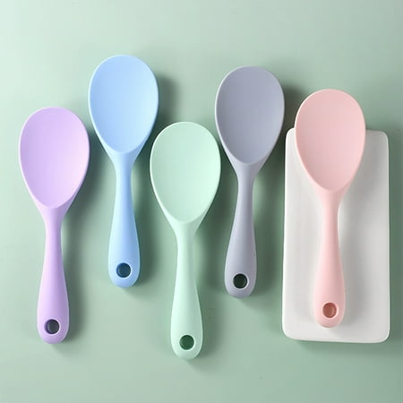 Riguas Rice Spoon Comfortable Grip Ergonomic Heat Resistance Food-grade Scoop Rice Silica Gel Non-stick Long Handle Scoop for Home
Riguas Rice Spoon Comfortable Grip Ergonomic Heat Resistance Food-grade Scoop Rice Silica Gel Non-stick Long Handle Scoop for Home