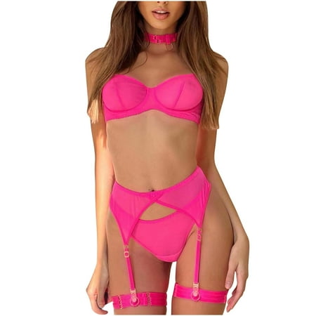 KEJIG Fashion Women s Erotic Lingerie 4-Piece Set Of Mesh Splicing Straps With Steel Rings With Hanging Neck Sexy Set
KEJIG Fashion Women s Erotic Lingerie 4-Piece Set Of Mesh Splicing Straps With Steel Rings With Hanging Neck Sexy Set