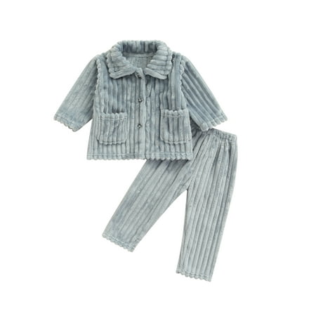 JBEELATE 2Pcs Baby Girls Boys Kids Unisex Pajamas Clothing Sets Coral Fleece Long Sleeve Button-Down Tops Long Pants
JBEELATE 2Pcs Baby Girls Boys Kids Unisex Pajamas Clothing Sets Coral Fleece Long Sleeve Button-Down Tops Long Pants