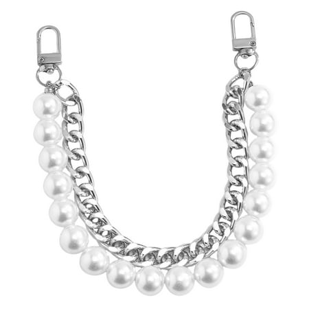 Fashion Artificial Pearls Bag Chain Strap Handbag Purse Replacement Chain