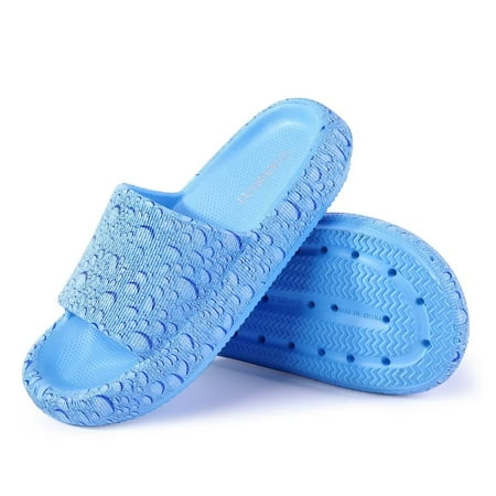 Shininglove Cushioned Thick Sole Slippers for Male Extremely Comfy Slippers for Bathroom Sandals Blue M(9-10)
Shininglove Cushioned Thick Sole Slippers for Male Extremely Comfy Slippers for Bathroom Sandals Blue M(9-10)