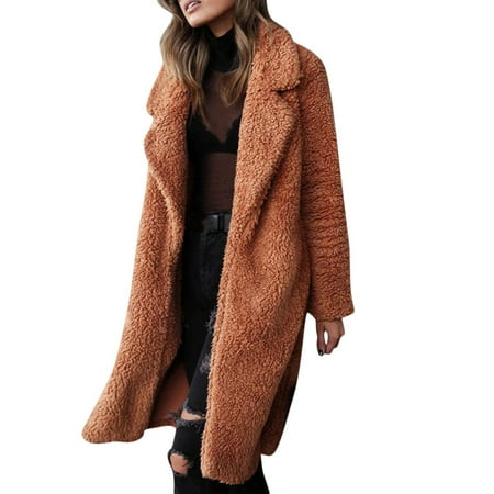 Women s Fuzzy Fleece Lapel Open Front Long Cardigan Coat Faux Fur Warm Winter Outwear Jackets
Women s Fuzzy Fleece Lapel Open Front Long Cardigan Coat Faux Fur Warm Winter Outwear Jackets