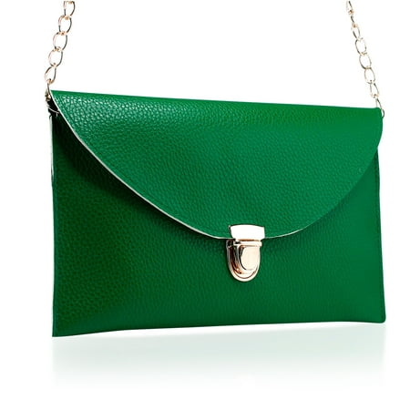 Fashion Women Handbag Shoulder Bags Envelope Clutch Crossbody Satchel Purse Leather Lady Messenger Hobo Bag - Green