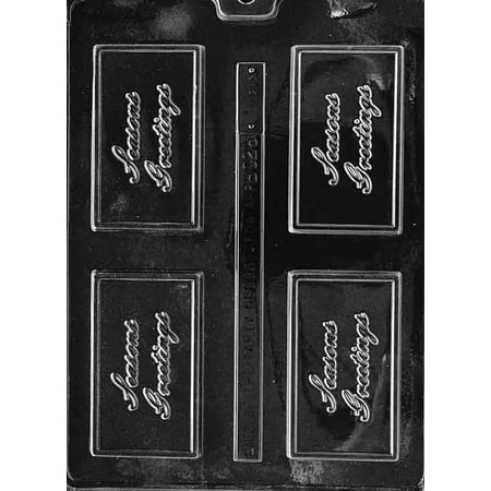Candyland Crafts SEASONS GREETINGS Chocolate Candy Soap Mold | For Molding Chocolate Soap or Plaster | Food Safe Plastic Durable and Reusable Chocolate Making Mold - BC026 - (4 Pack)
Candyland Crafts SEASONS GREETINGS Chocolate Candy Soap Mold | For Molding Chocolate Soap or Plaster | Food Safe Plastic Durable and Reusable Chocolate Making Mold - BC026 - (4 Pack)