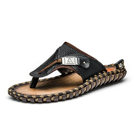 Men s Leather Sandals Summer Fashion Luxury Flip Flops Casual Slippers Flat Beach Shoes for Adult Male Indoor Outdoor
Men s Leather Sandals Summer Fashion Luxury Flip Flops Casual Slippers Flat Beach Shoes for Adult Male Indoor Outdoor
