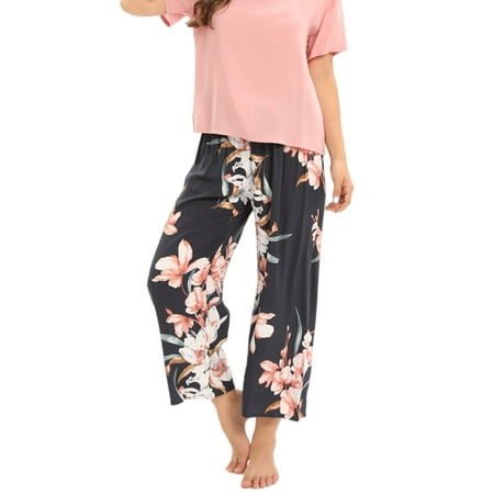 UKAP Ladies Sleepwear Floral Print Nightwear 2 Pieces Outfits Pajamas Sets Loose Pjs Dailywear Lounge Set Pink Black L
UKAP Ladies Sleepwear Floral Print Nightwear 2 Pieces Outfits Pajamas Sets Loose Pjs Dailywear Lounge Set Pink Black L