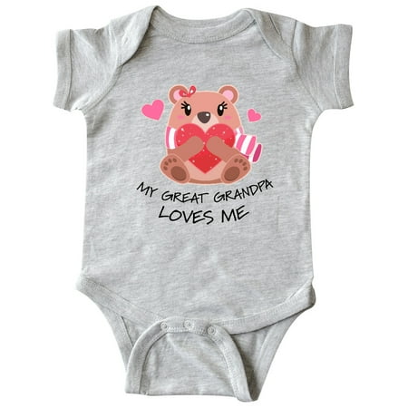 Inktastic My Great Grandpa Loves me- bear and hearts Gift Baby Boy or Baby Girl Bodysuit
Inktastic My Great Grandpa Loves me- bear and hearts Gift Baby Boy or Baby Girl Bodysuit