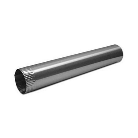 4 in. Galvanized 60 in. Length Snap-Lock Pipe - 30 Gauge - Pack of 10