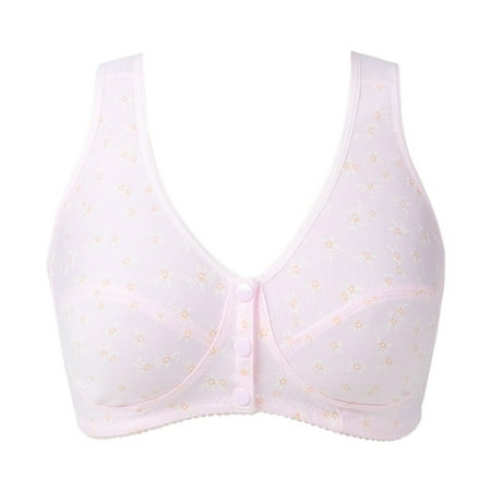 Spdoo Women Bra Plus Size Thin Cotton Middle-aged And Elderly Front Buckle Underwear Solid Color Wireless Lingerie Dark Pink 40
Spdoo Women Bra Plus Size Thin Cotton Middle-aged And Elderly Front Buckle Underwear Solid Color Wireless Lingerie Dark Pink 40