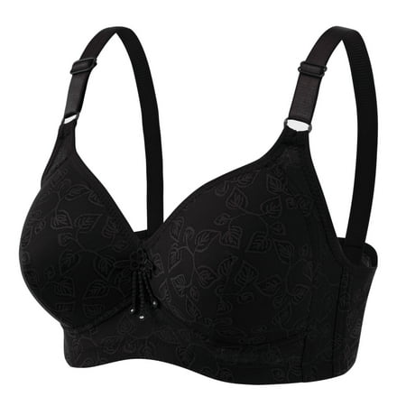 Women Big Size Flower Wireless Push Up Bra Big Cup For Big Breasted Fat Full Coverage Thin Wire Free Back Closure Plaid Soft Bra Black 90
Women Big Size Flower Wireless Push Up Bra Big Cup For Big Breasted Fat Full Coverage Thin Wire Free Back Closure Plaid Soft Bra Black 90