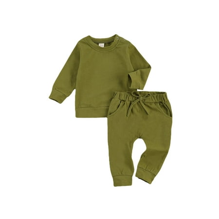 Musuos Baby Girl Boy Casual 2 PCS Basic Sweatsuit Rib Knit Pullover Tops Pant Outfit
Musuos Baby Girl Boy Casual 2 PCS Basic Sweatsuit Rib Knit Pullover Tops Pant Outfit