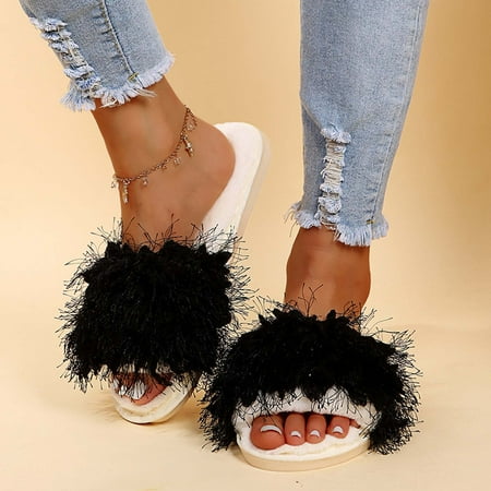 Yedhsi Women s Plush Shoes Sandals Flat Flip-Flops Easy To Wear And Take Off Soft Warm Home Outdoor Shoes Women s Slippers
Yedhsi Women s Plush Shoes Sandals Flat Flip-Flops Easy To Wear And Take Off Soft Warm Home Outdoor Shoes Women s Slippers