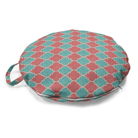Ethnic Round Floor Cushion with Handle Abstract Concept Along Repetitive Pink and Blue Quatrefoils and Colorful Dots Decorative Pillow for Living Room & Dorms 18 Round Multicolor by Ambesonne
Ethnic Round Floor Cushion with Handle Abstract Concept Along Repetitive Pink and Blue Quatrefoils and Colorful Dots Decorative Pillow for Living Room & Dorms 18 Round Multicolor by Ambesonne