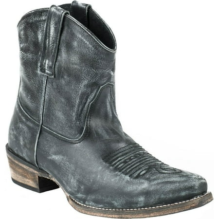 Roper Womens Dusty Distressed Snip Toe Boots Ankle Low Heel 1-2