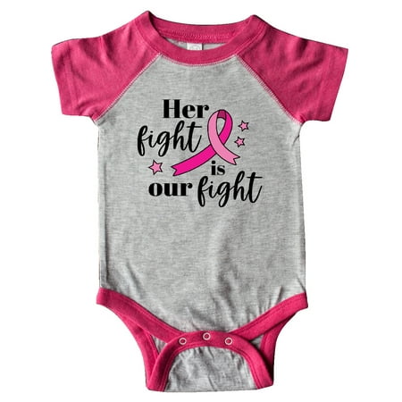 Inktastic Breast Cancer Awareness Her Fight is our fight Gift Baby Boy or Baby Girl Bodysuit 
Inktastic Breast Cancer Awareness Her Fight is our fight Gift Baby Boy or Baby Girl Bodysuit