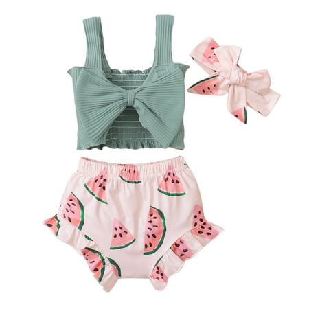 Infant Baby Girls Clothes Baby Girls Outfits Sleeveless Suspender Top Shorts Headband 3PCS Set Green 6-9 Months
Infant Baby Girls Clothes Baby Girls Outfits Sleeveless Suspender Top Shorts Headband 3PCS Set Green 6-9 Months