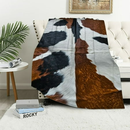 ZHZY Cow Print Decorative Cowhide Accent Printing Flannel Material Blanket for All Seasons 40x50in
ZHZY Cow Print Decorative Cowhide Accent Printing Flannel Material Blanket for All Seasons 40x50in