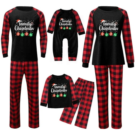 MIASHUI Christmas Family Matching Pajamas Letter Plaid Print Long Sleeve Top Pants Xmas Sleepwear Holiday Outfit for Mom Black XL
MIASHUI Christmas Family Matching Pajamas Letter Plaid Print Long Sleeve Top Pants Xmas Sleepwear Holiday Outfit for Mom Black XL