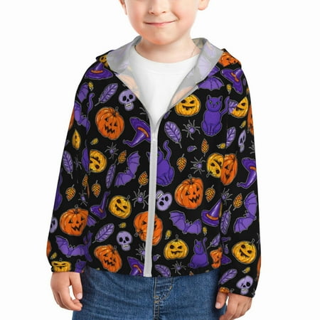 Sun Hoodie for Kids hat bat halloween pumpkins Long Sleeve Swim Fishing Shirts Sun Protection Zip Up Jacket Clothing Athletic Hoodie
Sun Hoodie for Kids hat bat halloween pumpkins Long Sleeve Swim Fishing Shirts Sun Protection Zip Up Jacket Clothing Athletic Hoodie