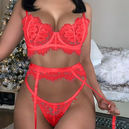 YDKZYMD Women S Floral Teddy Lingerie Bra And Panty Set V Neck 3 Pieces Lace Chemise With Garter Belt Babydoll Sheer Sexy Bodysuit Underwear Set
YDKZYMD Women S Floral Teddy Lingerie Bra And Panty Set V Neck 3 Pieces Lace Chemise With Garter Belt Babydoll Sheer Sexy Bodysuit Underwear Set