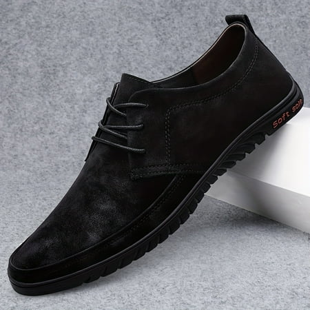 Men s Solid Lace-up Casual Shoes Men s Office Daily Footwear With Split Leather Uppers Wear-resistant Lightweight Comfy Shoes For Outdoor Walking Driving
Men s Solid Lace-up Casual Shoes Men s Office Daily Footwear With Split Leather Uppers Wear-resistant Lightweight Comfy Shoes For Outdoor Walking Driving