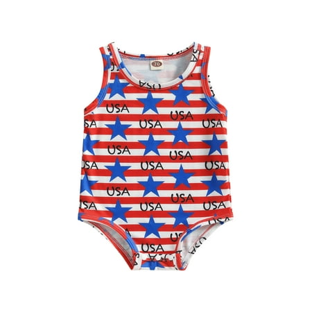 Wassery 4th of July Baby Girls Boys Romper Independence Day Outfits Star Striped Print Sleeveless Round Neck Bodysuits Summer Infant Tops 0-18M
Wassery 4th of July Baby Girls Boys Romper Independence Day Outfits Star Striped Print Sleeveless Round Neck Bodysuits Summer Infant Tops 0-18M