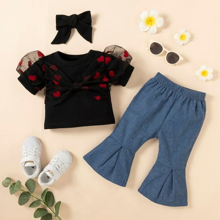 Hunpta Toddler Infant KIds Gilrs Mesh Puff Sleeves Love Prints Bowknot Top Pants Hairband 3pcs Outfit Set Clothes
Hunpta Toddler Infant KIds Gilrs Mesh Puff Sleeves Love Prints Bowknot Top Pants Hairband 3pcs Outfit Set Clothes