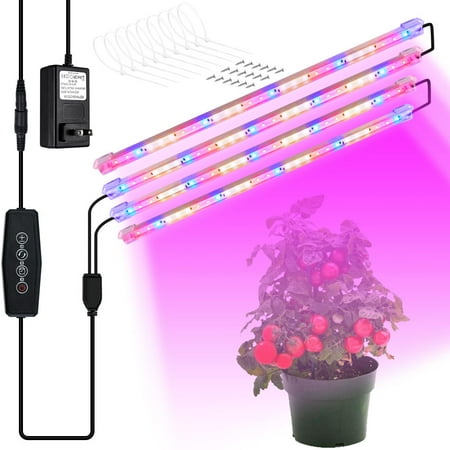 ELENXS Plant Grow Light 4 Light Bars With Auto Cycle Timer 6 Brightness Level Growing Lamp For Seed Flower Fruit Succulent Plants
ELENXS Plant Grow Light 4 Light Bars With Auto Cycle Timer 6 Brightness Level Growing Lamp For Seed Flower Fruit Succulent Plants