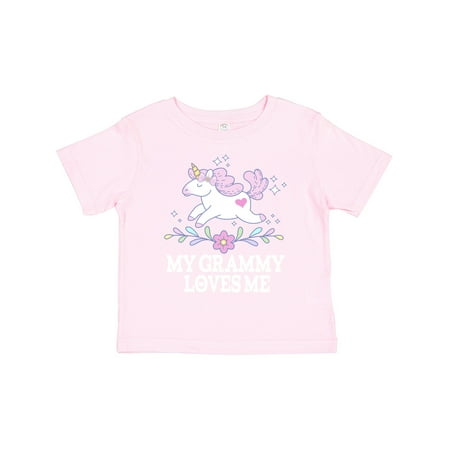 Inktastic Grammy Loves Me Unicorn Girls Gift Toddler Toddler Girl T-Shirt