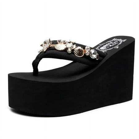 Sandals Women Sandals New Platform Rhinestone Shoes Outdoor Beach Slippers Rubber Bottom Non-slip Flip Flop Women 11cm
Sandals Women Sandals New Platform Rhinestone Shoes Outdoor Beach Slippers Rubber Bottom Non-slip Flip Flop Women 11cm