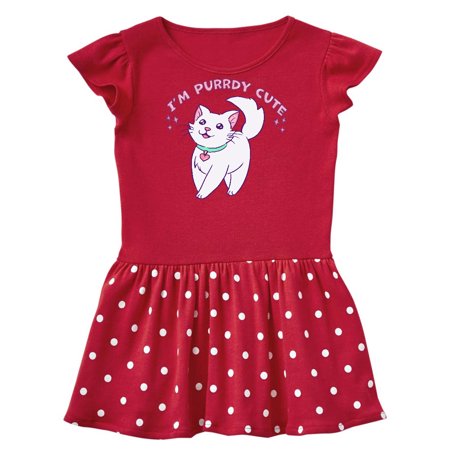 Inktastic I m Purrdy Cute White Kitty Cat Gift Baby Girl Dress